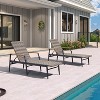 PURPLE LEAF Outdoor Chaise Lounge Chair Set of 2 Patio Pool Lounger Chairs with Wooden Armrest Sunbathing Tanning Recliner for Outside Backyard - 4 of 4