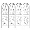 4-Pack Black Metal Garden Trellis, 86.7" H x 19.7" W Rustproof Climbing Plant Support for Outdoor Flowers, Easy to Assemble - 2 of 4