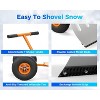 GustoWave Snow Shovel for Driveway, 29" Heavy Duty Snow Removal Tool with Wheels - 4 of 4