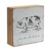 Melrose Wood Farm Animal Sentiment Block (Set of 4) - 4 of 4