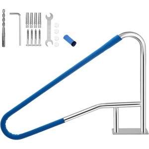 Pool Handrail for Inground Pools – 304 Stainless Steel Stair Rail with Grip Cover, 375 lbs Load Capacity - 1 of 4