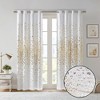 Gold Animal Icon Print Blackout Window Panel, Ultra-soft Microfiber Silver Grommet Top Curtain for Luxurious Decor Style - 2 of 4