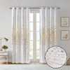 Gold Animal Icon Print Blackout Window Panel, Ultra-soft Microfiber Silver Grommet Top Curtain for Luxurious Decor Style - image 2 of 4