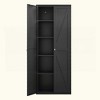 KIGFTSOD 2-Door Metal Storage Cabinet, Tall Steel Pantry with Adjustable Shelves, Freestanding Locker for Kitchen, Living Room, Office - 2 of 4
