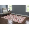 HomeStock Washable Laurel Ivory/Pink 5x7, Transitional, Machine Woven with Printed Designs - 2 of 4