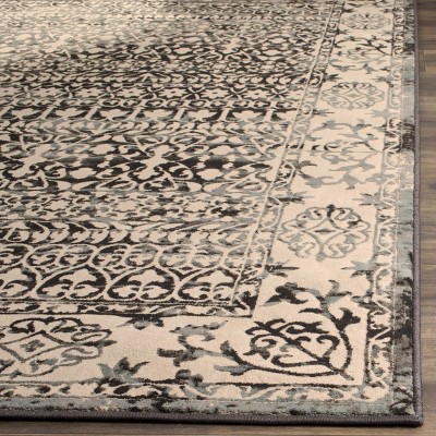 Handmade Gray Synthetic 4' x 6' Rectangular Rug