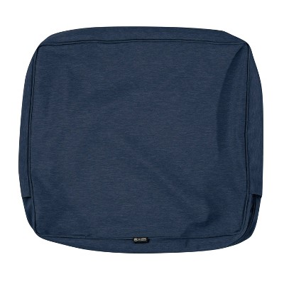 25" x 15" Montlake FadeSafe Water-Resistant Patio Lounge Back Cushion Cover Indigo: Zipper Closure - Classic Accessories