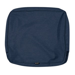 25" x 15" Montlake FadeSafe Water-Resistant Patio Lounge Back Cushion Cover Indigo: Zipper Closure - Classic Accessories - 1 of 4