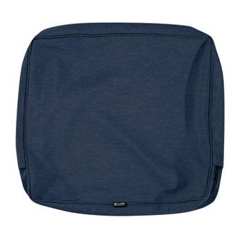 25" x 15" Montlake FadeSafe Water-Resistant Patio Lounge Back Cushion Cover Indigo - Classic Accessories