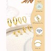 Hypoallergenic Gold Hoop Earrings for Women S925 Sterling Silver Post Chunky Cartilage Earring Stacks Non Tarnish 14K Gold Filled Small - 3 of 4