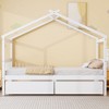 Okak Twin/Full Size House Bed Frame with 2 Storage Drawers,Solid Wood Platform Bed for Kids Room,Bedroom - 2 of 4
