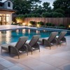 POCASSY Outdoor Chaise Lounge Chair Patio Recliner with Cushion, Adjustable Backrest Outdoor Recliner with All Weather Wicker and Olefin Cushion Cover - 3 of 4