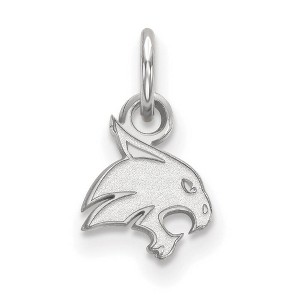 Black Bow Jewelry Sterling Silver Texas State Bobcats NCAA Extra Small Pendant - 1 of 3