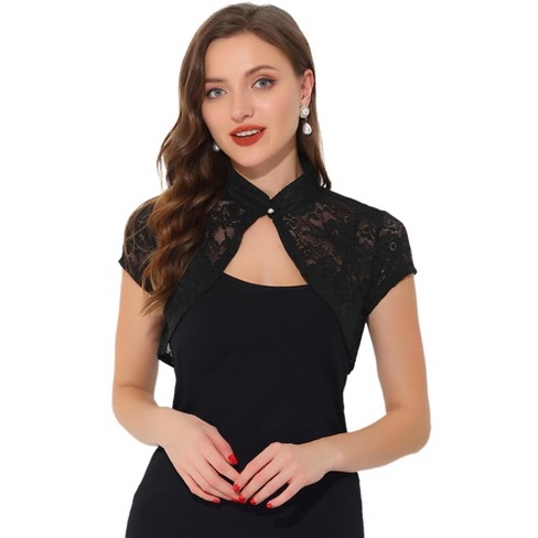 Black lace outlet shrugs for dresses