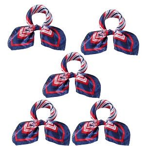 Allegra K Women's Soft Square Neck Scarves Multi Pattern Neckerchief - 1 of 4