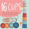 Evergreen Pet Supplies [16 Cups] Small Pets & Bunny Stacking Cups – for Rabbits & Chinchillas - Guinea Pig - Colorful Wheat Straw Rabbit - 4 of 4