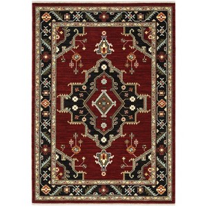 Oriental Weavers Lilihan 092R6 Red/ Black Indoor Area Rug - 5'3" x 7'6" - 1 of 4