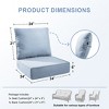 Gymojoy 24x24x6" Outdoor Cushion Patio Chair Furniture Cushion 28D High Density Sponge Cushion with Removable Cover Cushion Replacement - 2 of 4