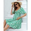 Whizmax Maternity Dresses for Baby Shower Women's Knotted V Neck Knee Length Wrap Baby Shower Dress - 2 of 4