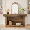 Hommoo 63" Farmhouse 2-Tier Wooden Console Table Vintage Brown - 3 of 4