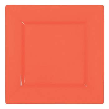 Smarty Had A Party 6.5" Tropical Coral Square Plastic Cake Plates (120 Plates)