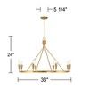 Possini Euro Design Covey Gold Ring Chandelier 36" Wide Modern Candles 8-Light Fixture for Dining Room House Foyer Kitchen Island - 4 of 4