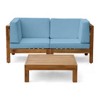 Maggift Patio Seating Sets Outdoor, Featuring Unique Design, Ideal for Chats, Perfect for Gardens, Living Spaces, Blue, 60.5"*30.25"*26.5" - 2 of 4