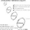 Hypoallergenic Steel Huggie Hoop Earrings for Cartilage, Helix & Lobes (6mm-14mm) - 2 of 4