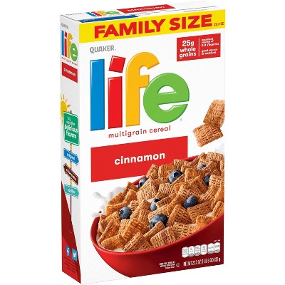 Quaker Life Cinnamon Family Size Cereal - 22.3oz