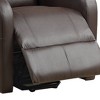 42" Ricardo PU Leather Power Recliner Brown - Acme Furniture: Swivel, Rocker, Massage Features - 4 of 4