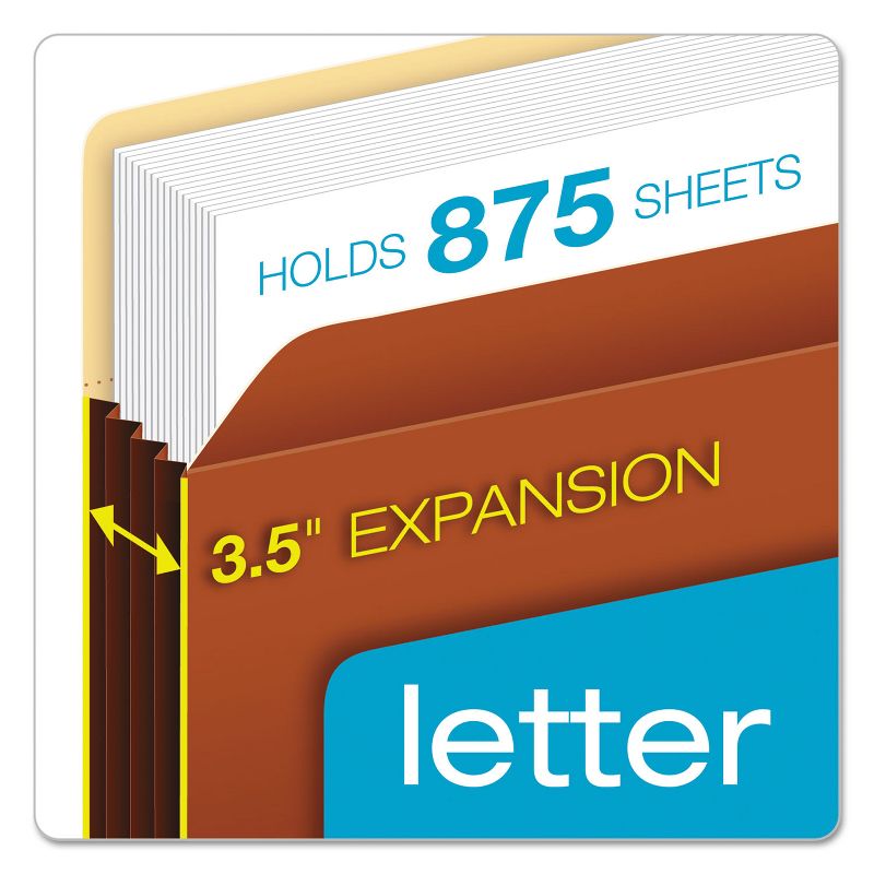 Pendaflex File Pocket with Tyvek Straight Cut 1 Pocket Letter Brown 63264, 2 of 6
