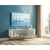 CAVINAS TV Stand Modern Media Console with 2 Open Shelves Entertainment Center with Metal Legs - 2 of 4