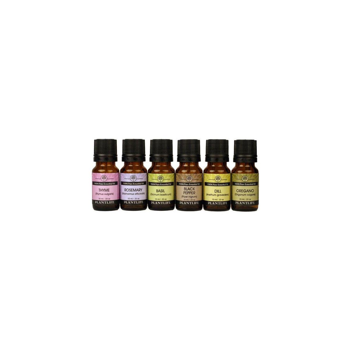 Plantlife Herb Sampler Set 6-Pack (Thyme, Rosemary, Basil, Black Pepper, Dill, Oregano) Aromatherapy Essential Oils – No Additives, 10 ml - thumbnail 2