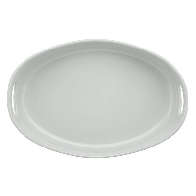 Light Sea Salt Gray 4.5-Quart Stoneware Oval Baker