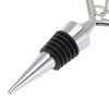 Unique Bargains Bottle Stoppers Zinc Alloy PTR Silver Tone Black 4.13"x1.57"x0.79" 1 Pc - 3 of 3