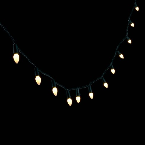 50ct Led C3 Classic Glow Christmas String Lights Warm White With Green Wire Wondershop Target