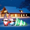Angel Sar 7FT Christmas Inflatable, Gnomes Pulling Tree with LED Lights, Funny Yard Blow Up Decor for Holiday Party Indoor Outdoor - 3 of 4