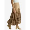 Jessica London Women's Plus Size Flowing Crinkled Maxi Skirt - 4 of 4