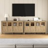 Heynemo Sideboard Buffet Cabinet with Storage, 55'' Storage Cabinet with Acrylic Accents, Accent Cabinet with Adjustable Shelves, Wood Credenza - 3 of 4