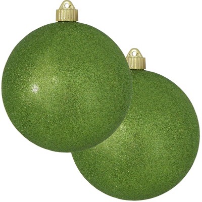 Christmas by Krebs 2ct Lime Green Shatterproof Christmas Ball Ornament  6" (150mm)