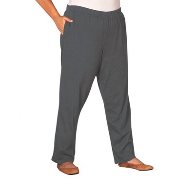 Women's Relaxed Leg Cotton Knit Pants - Plus - On The Plus Side