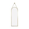 HOMLUX 16"x48" Arched Door Mirror Wall Mount Decorative Full Length Mirror Bathroom Entryway,Black/Gold - 2 of 4