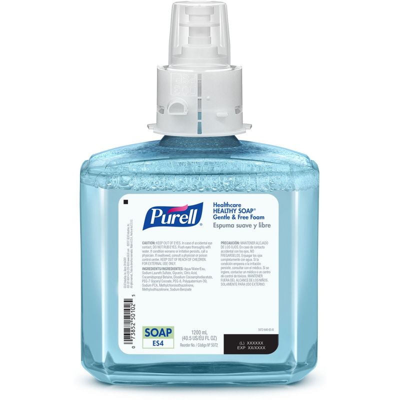 Purell Healthy Soap Foaming Soap Dispenser Refill Bottle Unscented 1,200 mL 5072-02 1 Ct, 2 of 4