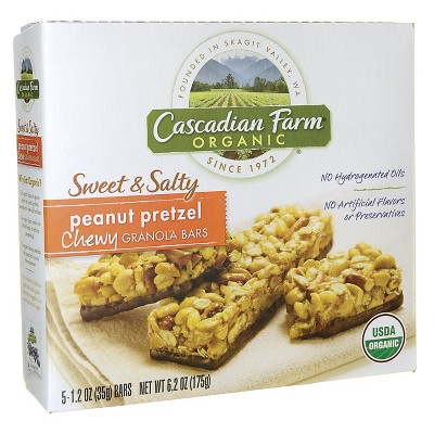 Cascadian Farm Chewy Granola Bars - Sweet & Salty Peanut Pretzel.