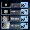 UBSSO 150X High Power Telescope, 70mm Aperture Telescope Astronomy For Adults, Portable Monocular Telescope With 3 Eyepiece white+black - 3 of 4