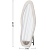 FONTOI Full Length Floor Mirror with Wooden Frame Irregular Wavy Design Modern Standing or Wall Mounted Accent for Bedroom, White, 63"*24"*3.34" - 4 of 4