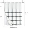 Americanflat 72x75 Hookless Shower Curtain - Grey Abstract Lines Shower Curtain with Sheer Panel, Snap-In Liner, and Grommets - 100% Polyester - 2 of 4