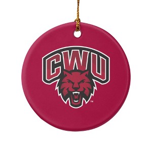 Central Washington University Primary Logo Porcelain Holiday Christmas Tree Ornament - 1 of 4