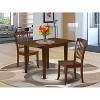 HomeStock 3-Piece Mahogany Finish Solid Wood Top Dining Table Set - 2 of 4