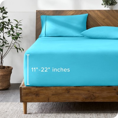22 Inch Extra Deep Pocket Microfiber Fitted Sheet by Bare Home